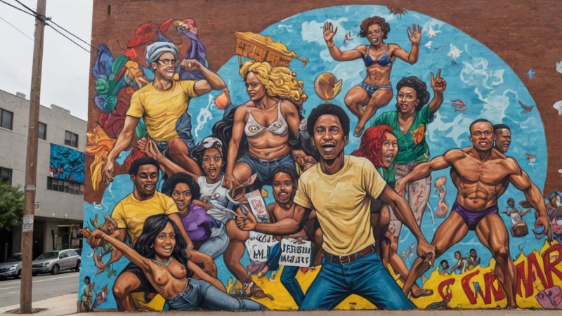 protest art, political cartoons, social movements, visual arts, satire, community engagement, activism, cultural commentary