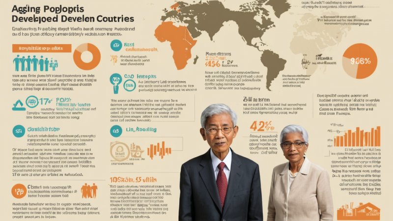 aging population, economic implications, developed countries, developing countries, healthcare costs, labor shortages, pension systems, demographic trends